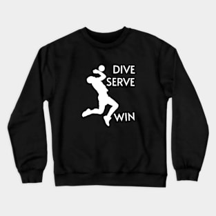 Volleyball Player Dive Serve Win Crewneck Sweatshirt